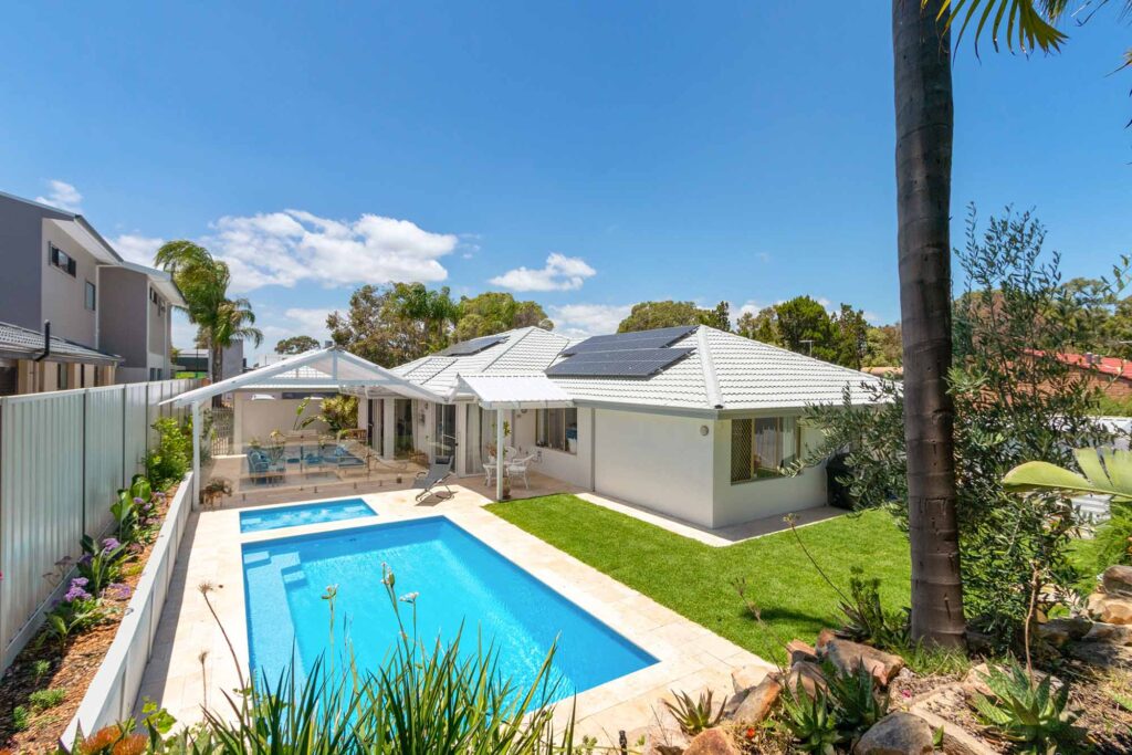 Newly renovated home in Perth, with insulation, double glazing, solar panels and a large pool and entertaining area.