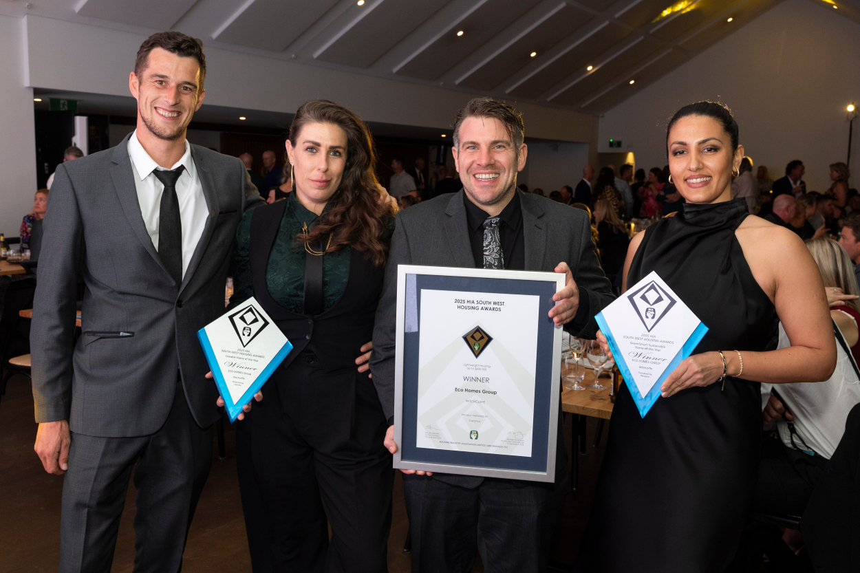 Eco Homes Group team award photo at HIA
